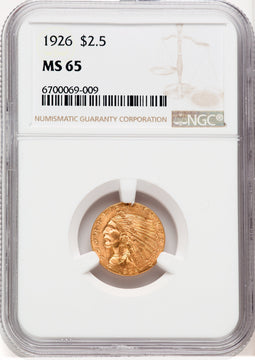 1926 $2.50 Indian Quarter Eagle NGC MS65 (767564012)