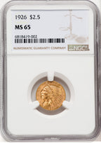 1926 $2.50 Indian Quarter Eagle NGC MS65 (768933002)