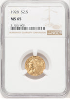 1928 $2.50 Indian Quarter Eagle NGC MS65 (768933001)