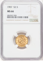 1907 $2.50 Liberty Quarter Eagle NGC MS66 (766877010)