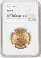 1901 $10 Liberty Eagle NGC MS65 (768951021)