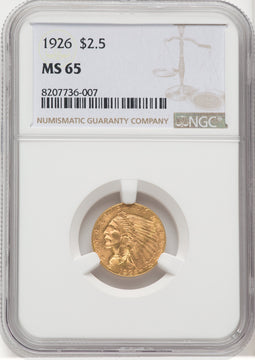 1926 $2.50 Indian Quarter Eagle NGC MS65 (768951006)