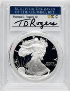 1994-P $1 Silver Eagle Thomas D. Rogers Sr. Signature PCGS PR70