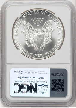 1986 S$1 Silver Eagle NGC MS70 Thomas Uram