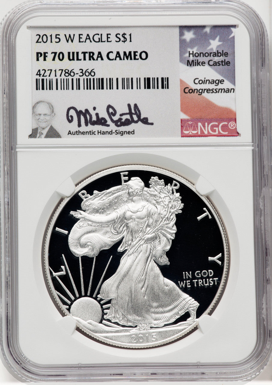 2015-W Silver Eagle Mike Castle NGC PF70