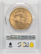 1907 $20 Saint PCGS Secure PCGS Plus Saint-Gaudens Double Eagle PCGS MS64+