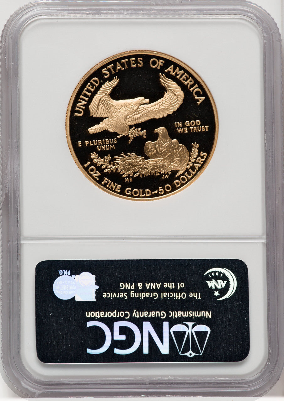 2006-W $50 One-Ounce Gold Eagle 20th Anniversary NGC PF70 (768985008)