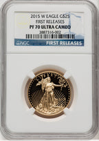 2015-W $25 Half-Ounce Gold Eagle FR Blue NGC PF70