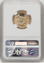1999 $10 Quarter-Ounce Gold Eagle Brown Label NGC MS70