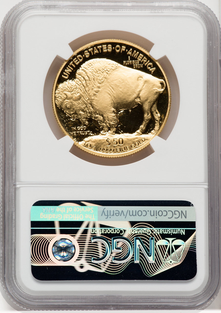2007-W $50 Gold Buffalo Mike Castle NGC PF70