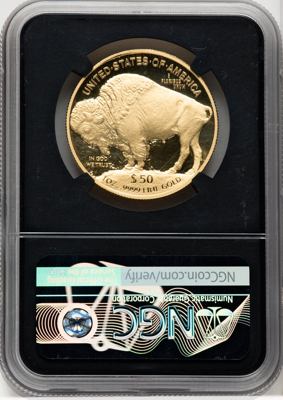 2018-W $50 One-Ounce Gold Buffalo FDI NGC PF70 Mercanti