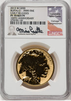2013-W $50 One-Ounce Gold Buffalo Reverse Proof First Strike Mike Castle NGC PF70