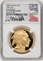 2020-W G$50 Gold Buffalo First Strike DCAM Mike Castle NGC PF70