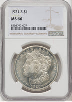 1921-S $1 Morgan Dollar NGC MS66 (769075026)