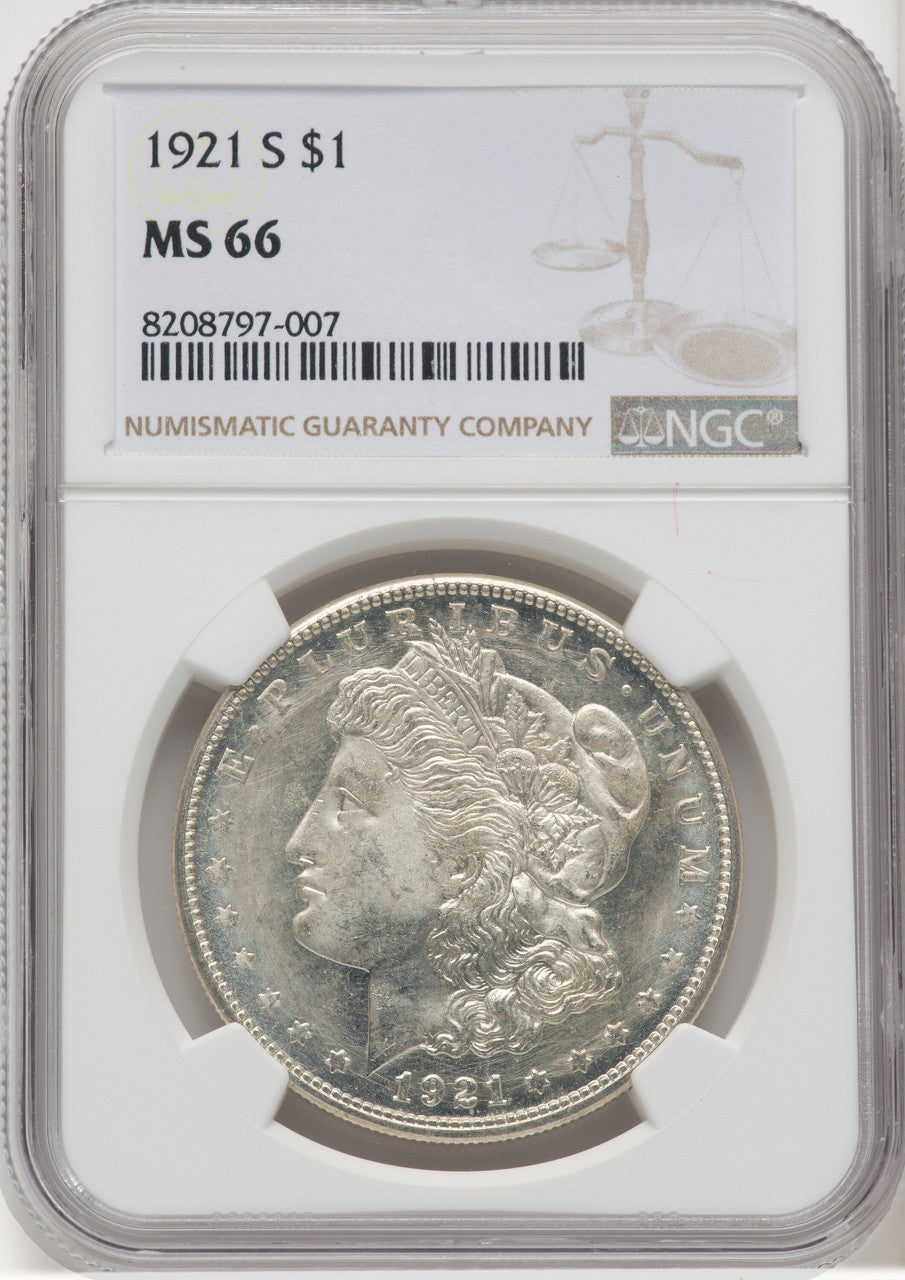 1921-S $1 Morgan Dollar NGC MS66 (769075026)
