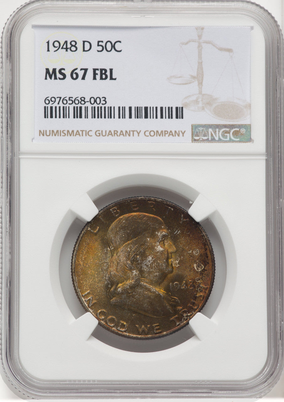 1948-D 50C FL Franklin Half Dollar NGC MS67 (769075017)