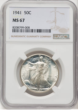 1941 50C Walking Liberty Half Dollar NGC MS67 (769075011)