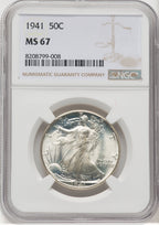 1941 50C Walking Liberty Half Dollar NGC MS67 (769075011)