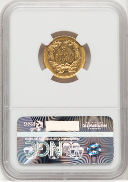 1874 $3 CAC Three Dollar Gold Pieces NGC AU55