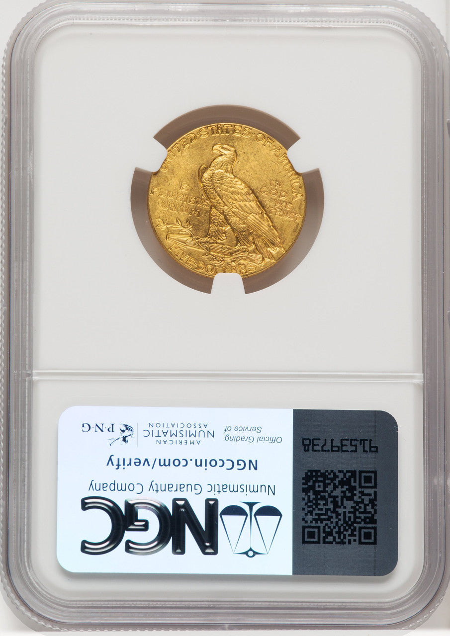 1913 $5 Indian Half Eagle NGC MS63