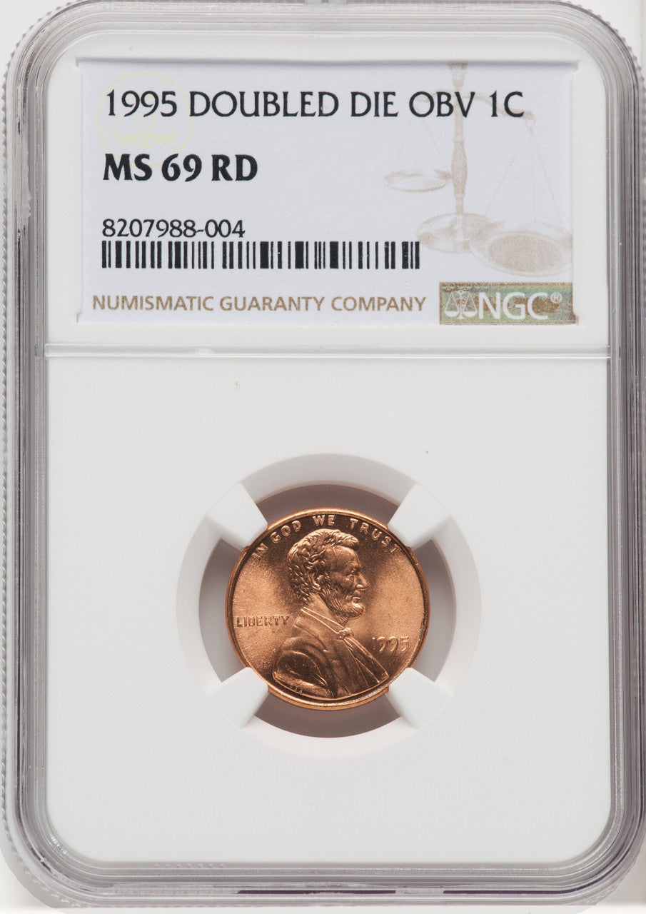 1995 1C DBL DIE RD Lincoln Cent NGC MS69 (765313001)