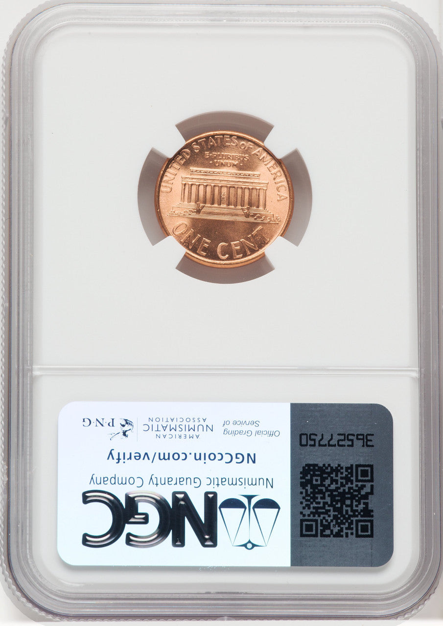 1995 1C DBL DIE RD Lincoln Cent NGC MS69 (765313001)