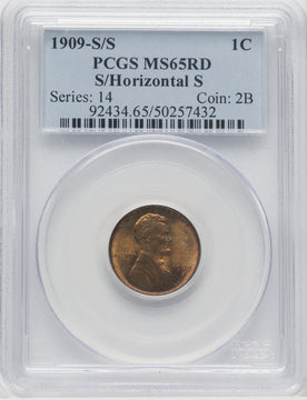 1909-S/S 1C S/Horizont RD Lincoln Cent PCGS MS65