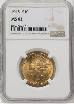 1915 $10 Indian Eagle NGC MS62