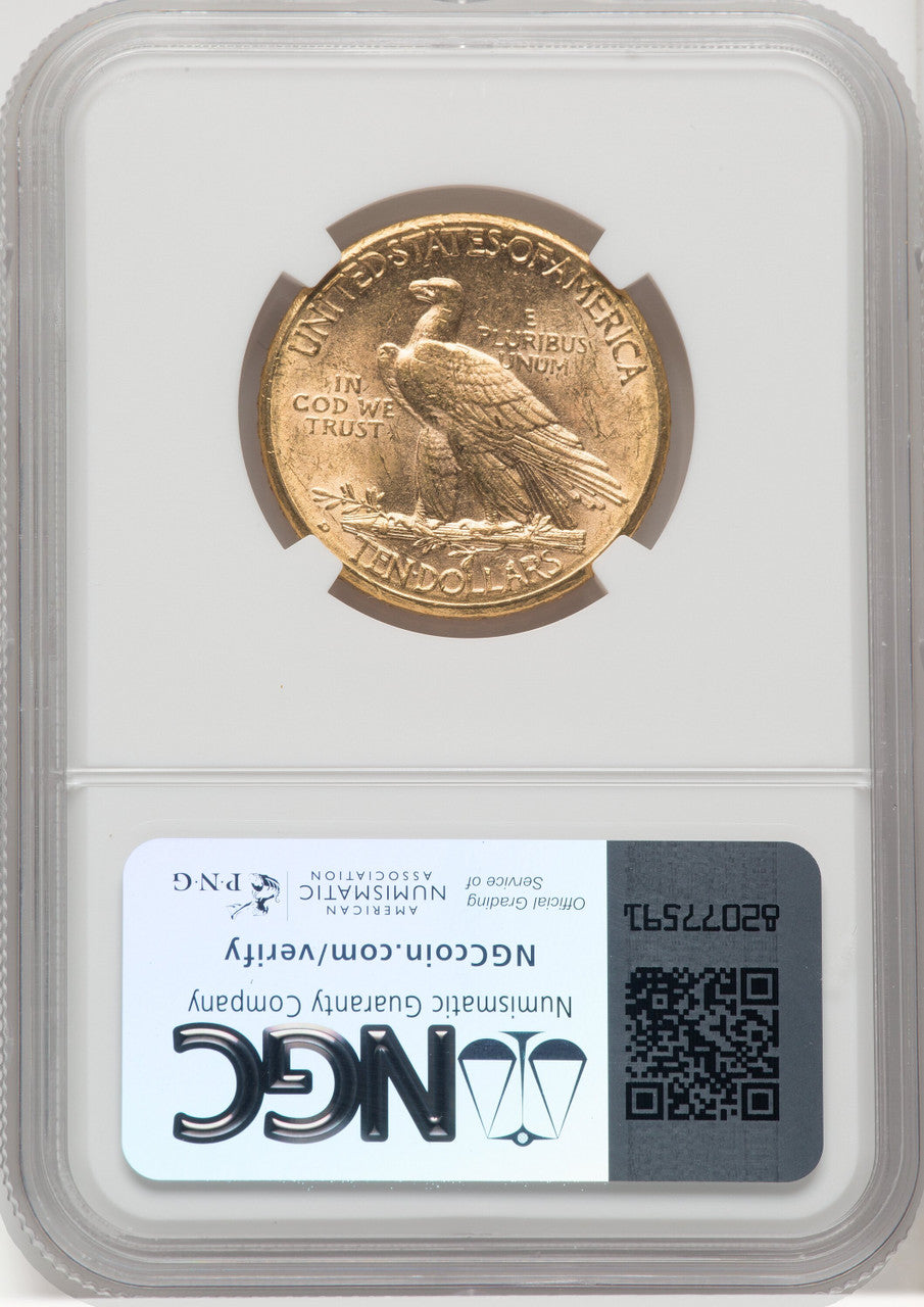 1910-D $10 Indian Eagle NGC MS62 (177068259)