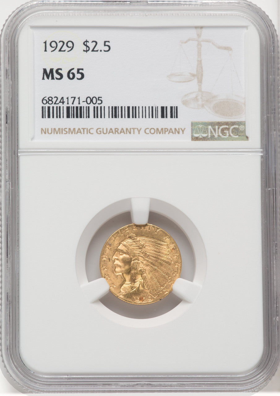 1929 $2.50 Indian Quarter Eagle NGC MS65 (768877013)