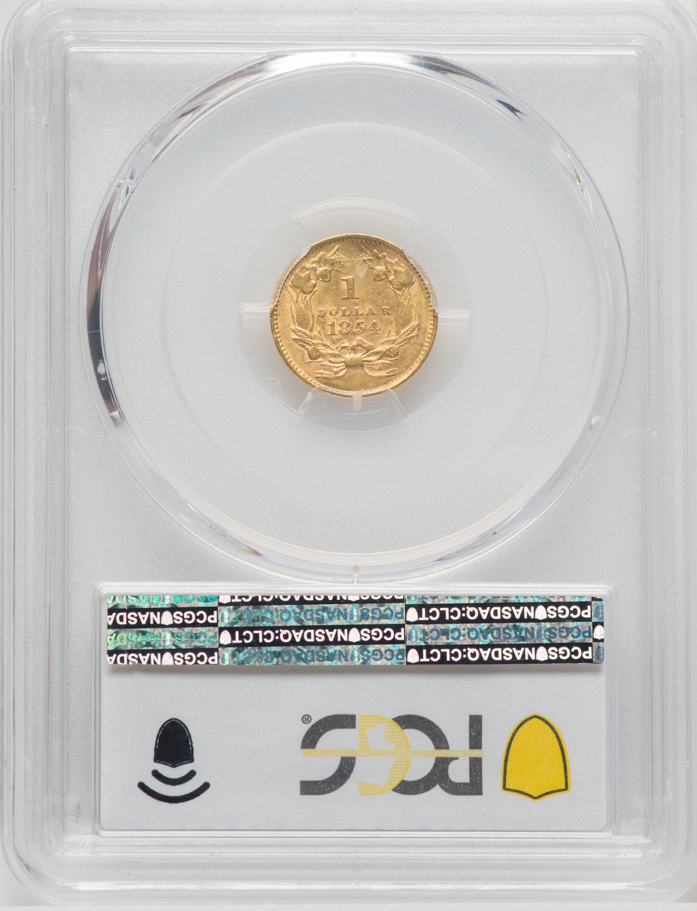 1854 G$1 Type Two Gold Dollar PCGS AU58