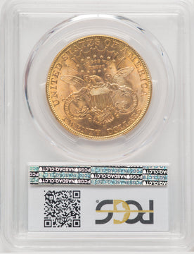 1907-D $20 Liberty Double Eagle PCGS MS66