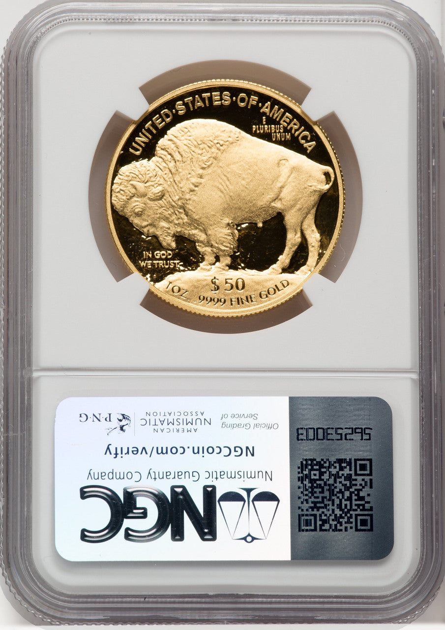 2014-W $50 Gold Buffalo Brown Label NGC PF70