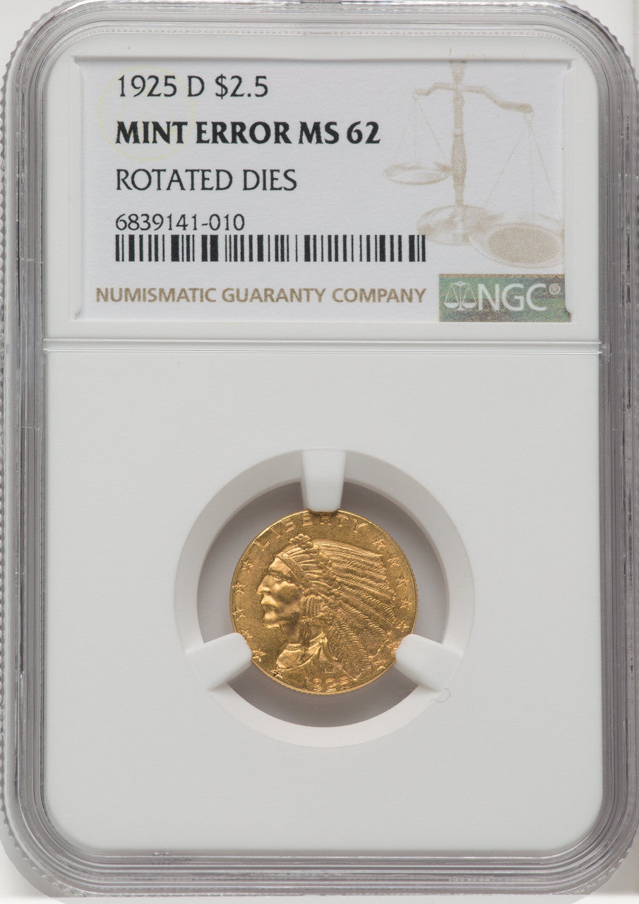 1925-D $2.50 Indian Quarter Eagle NGC MS62