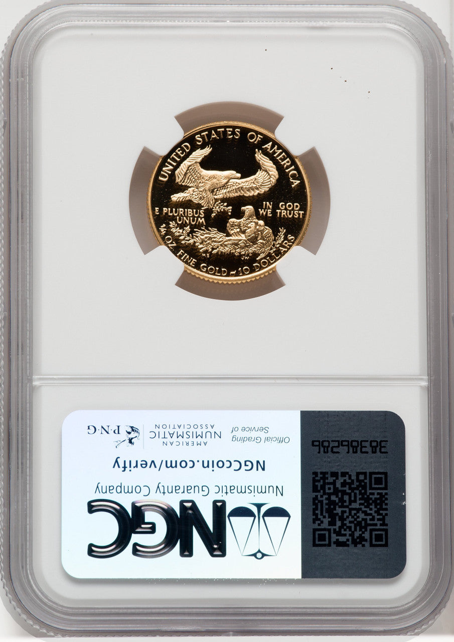 1993-P $10 Quarter-Ounce Gold Eagle NGC PF70
