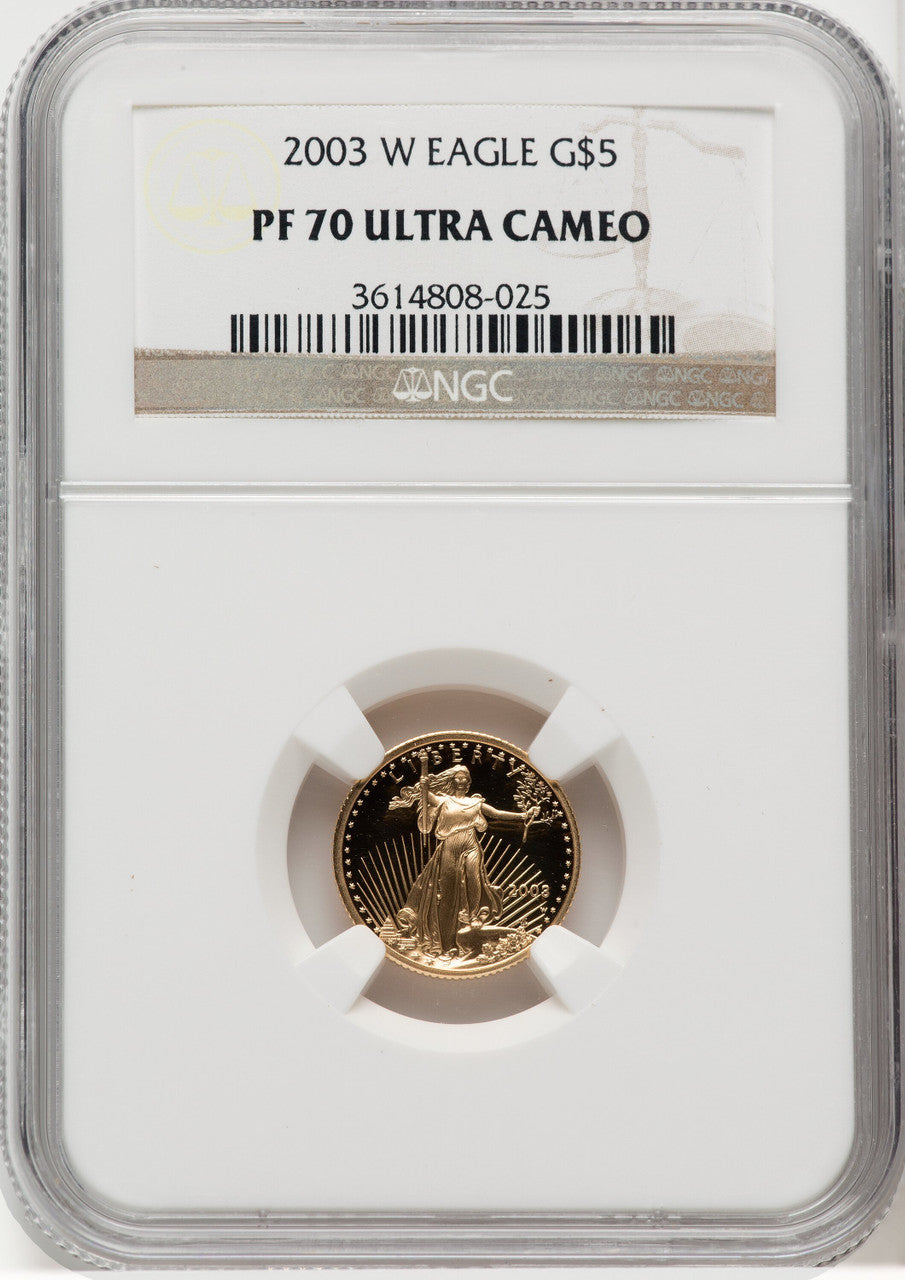 2003-W $5 Tenth-Ounce Gold Eagle NGC PF70 (506312055)