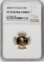 2000-W $5 Tenth-Ounce Gold Eagle NGC PF70 (762542067)