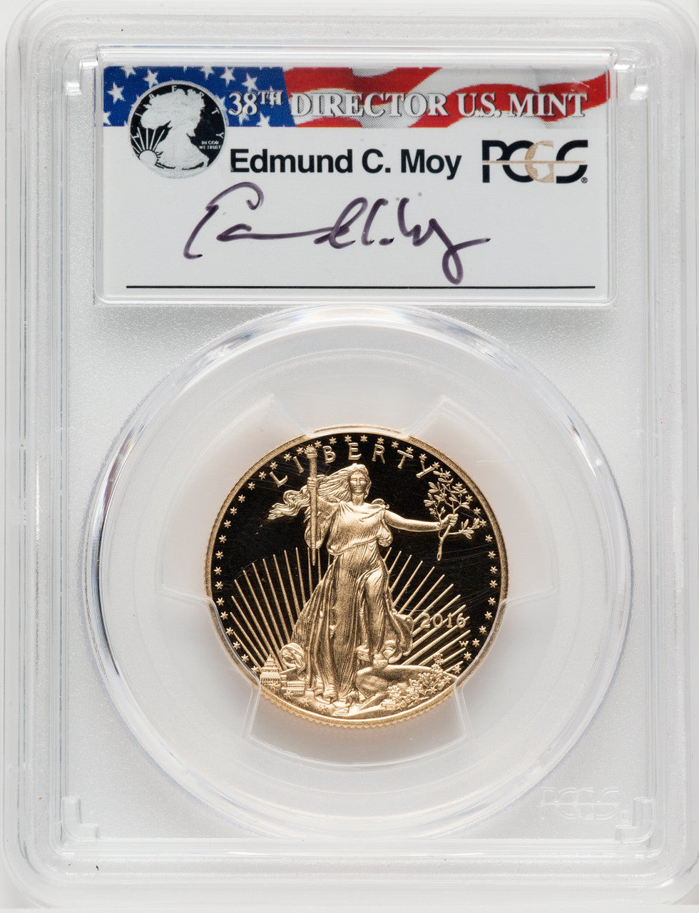 2016-W $25 Gold Eagle 30th Anniversary First Strike PCGS PR70 Moy
