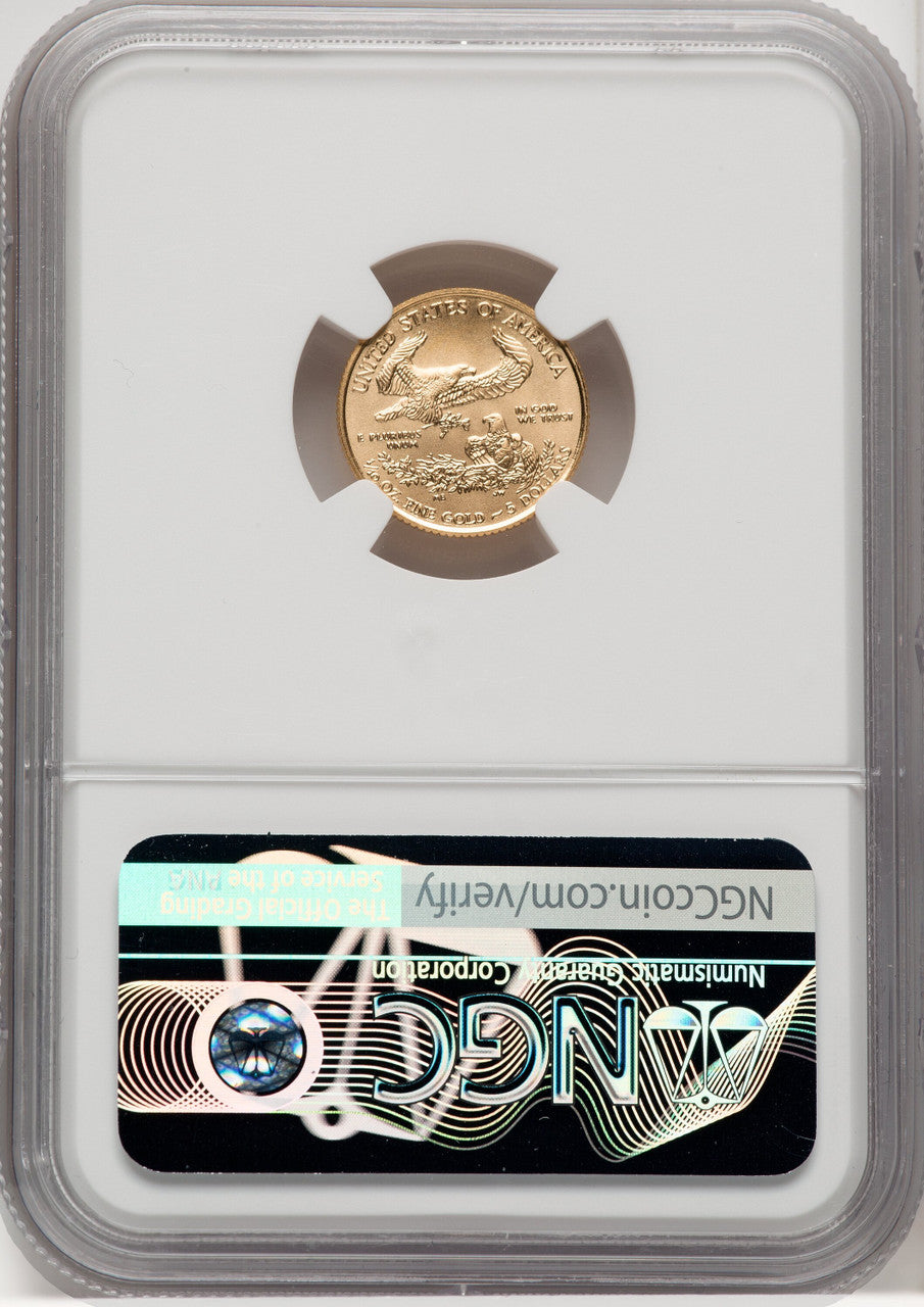 2019 $5 Tenth Ounce Gold Eagle First Strike NGC MS70 (769057021)