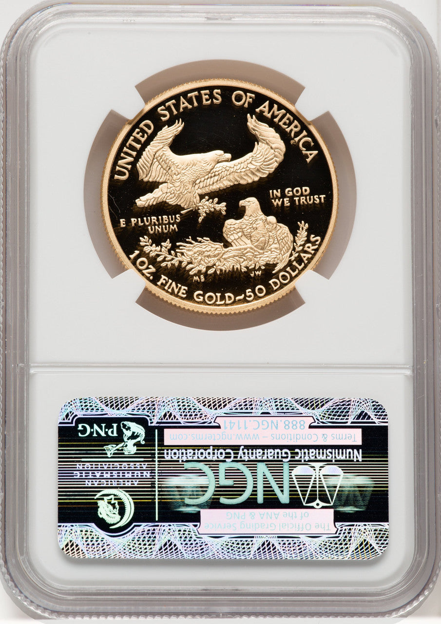 2012-W 1 oz Gold Eagle Brown Label NGC PF70