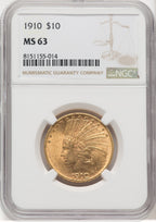 1910 $10 Indian Eagle NGC MS63