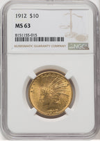 1912 $10 Indian Eagle NGC MS63 (171425447)