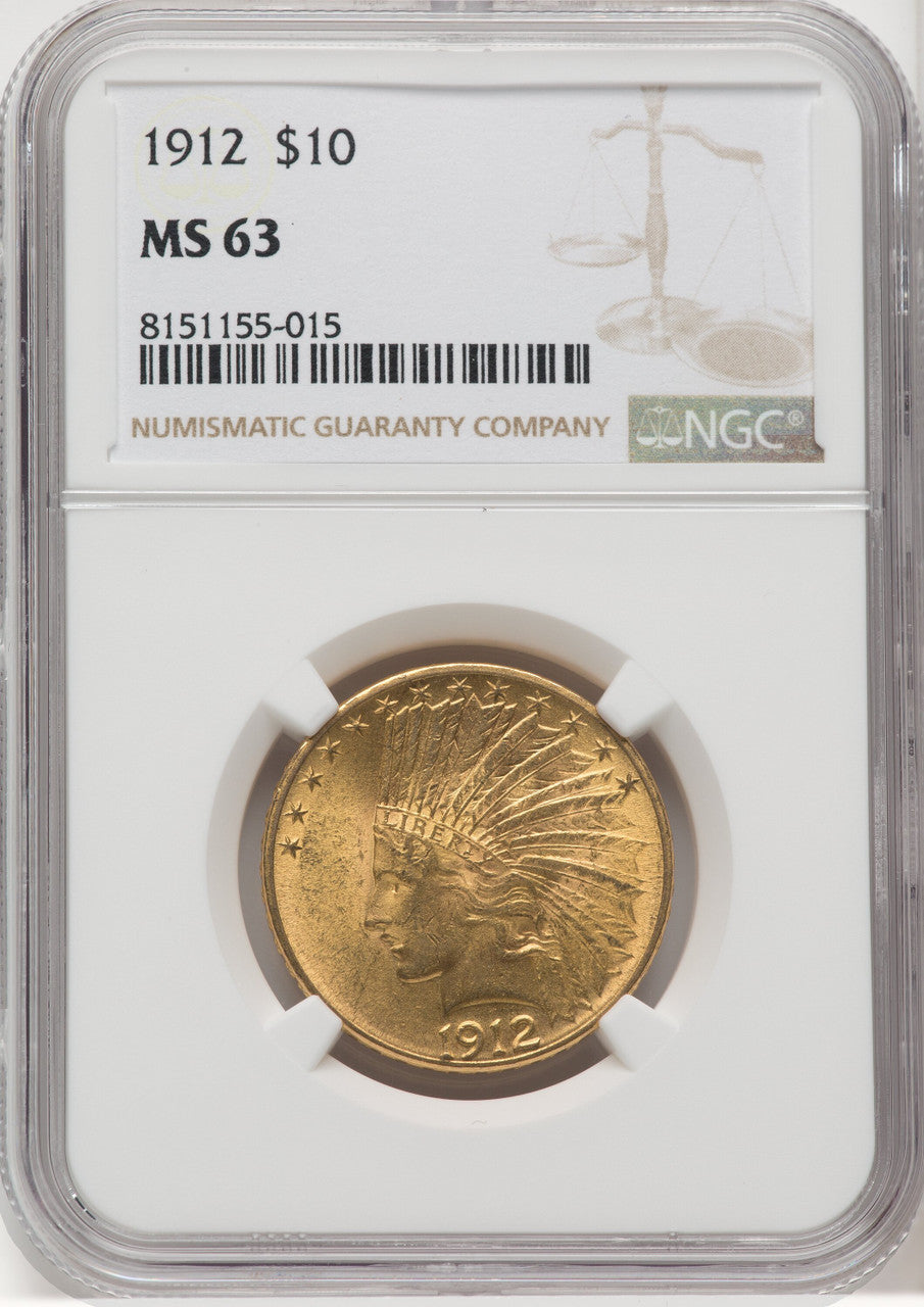 1912 $10 Indian Eagle NGC MS63 (171425447)
