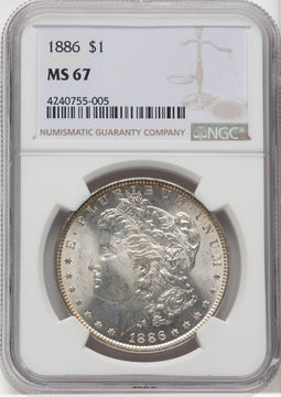 1886 $1 Morgan Dollar NGC MS67 (769264003)