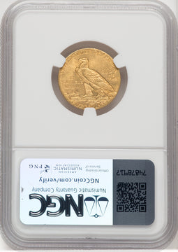 1908 $5 Indian Indian Half Eagle NGC MS63