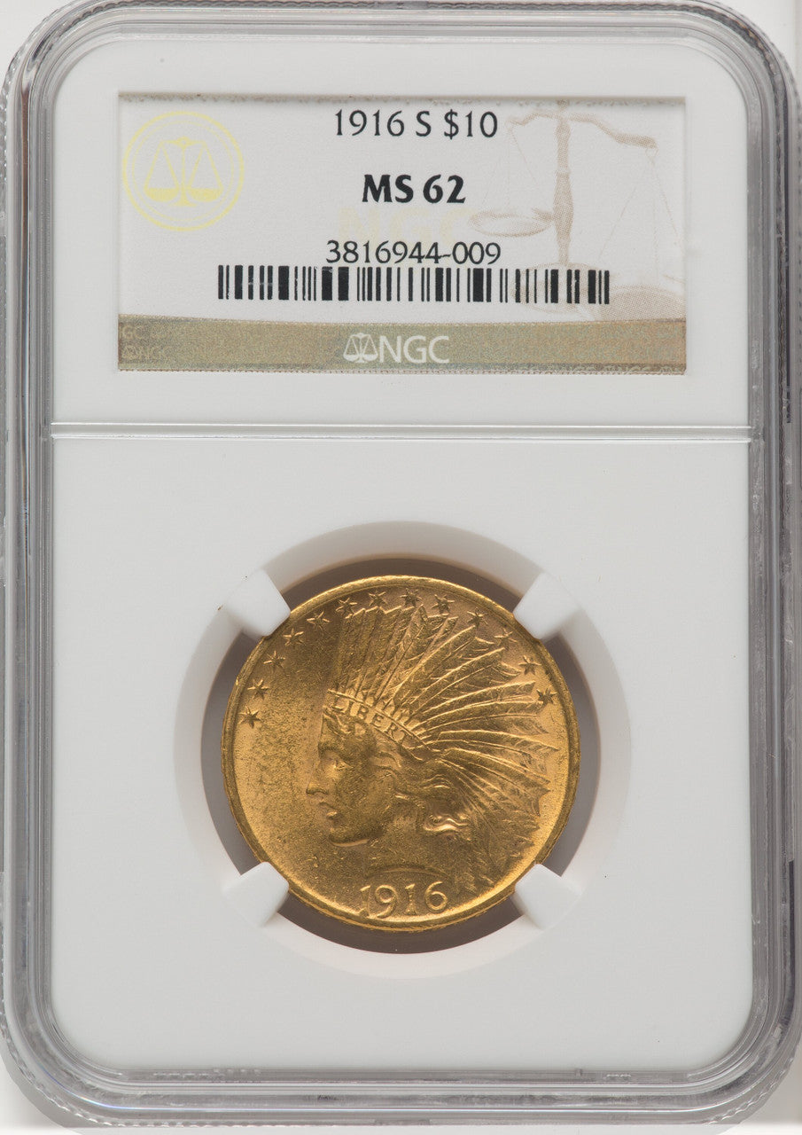 1916-S $10 Indian Eagle NGC MS62 (769231014)