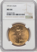 1914-S $20 Saint-Gaudens Double Eagle NGC MS66 (768602034)