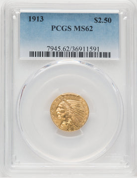 1913 $2.50 Indian Quarter Eagle PCGS MS62 (769006007)