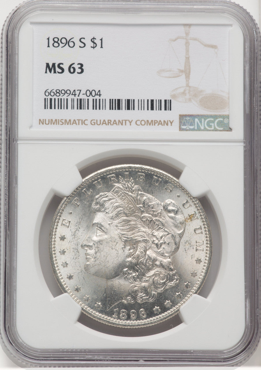 1896-S Morgan Dollar NGC MS63