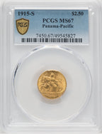 1915-S $2.50 Panama-Pacific Quarter Eagle Commemorative Gold PCGS MS67 (762347072)
